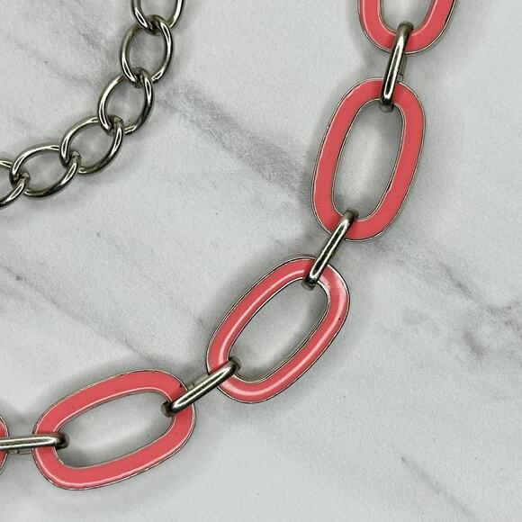 Reversible Coral Taupe Y2K Chain Link Belt One Size (OS) ✨ - Picture 10 of 16